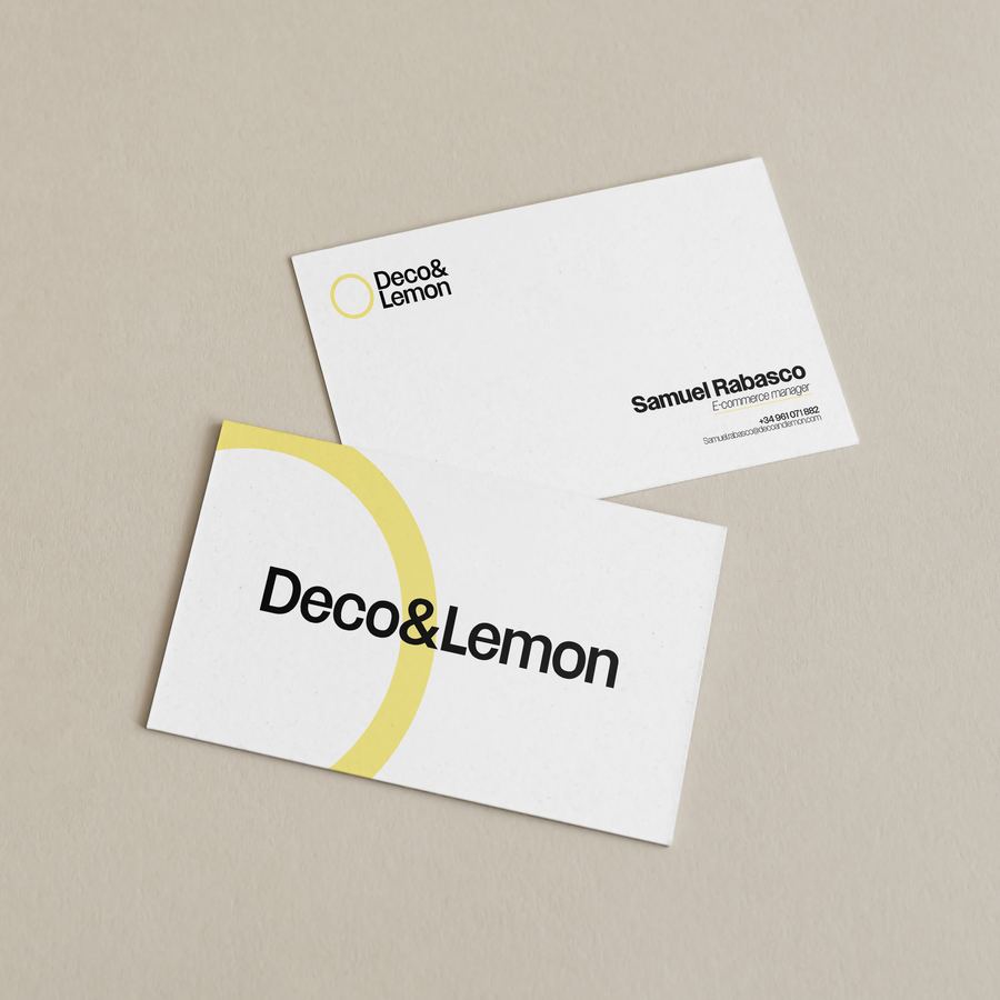 Tarjetas de visita de Deco&Lemon