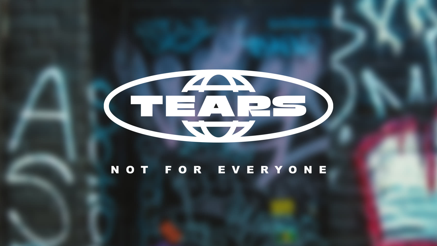 Logotipo de Tears Brand sobre fondo de grafiti